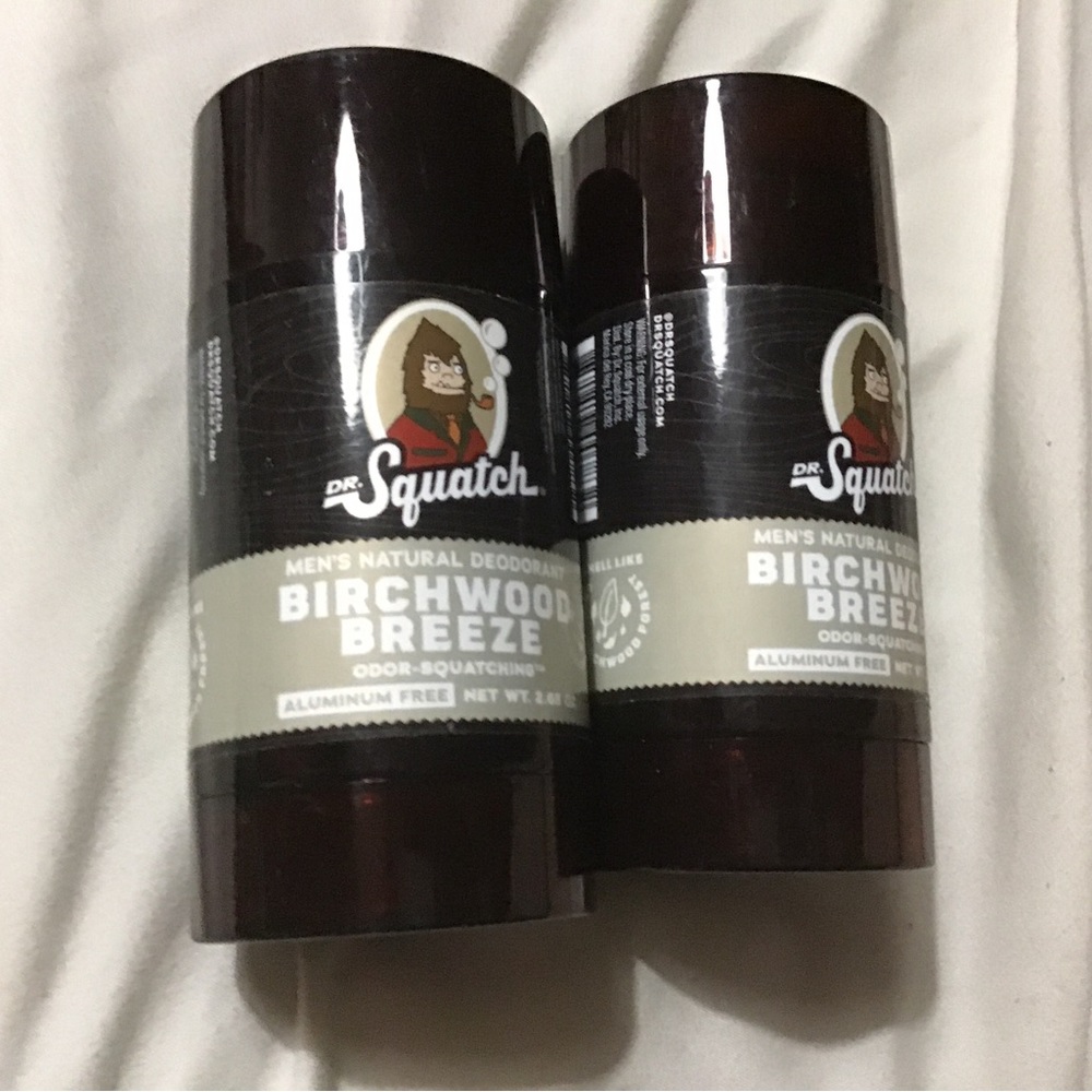 COPY - 2 Dr. Squatch natural deodorant Birchwood breeze 2.65 oz each new